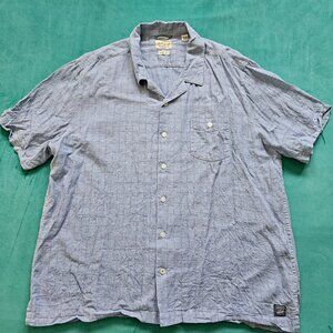Weatherproof Washable Linen Shirt, Men's XXL, Light Blue